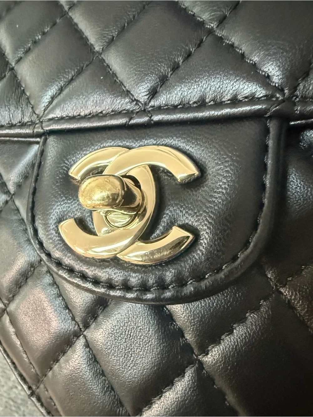 CHANEL CC in LOVE heart flap bag lambskin leather